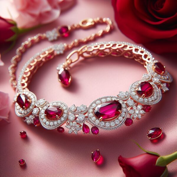 Ruby and Diamond Tennis Bracelet